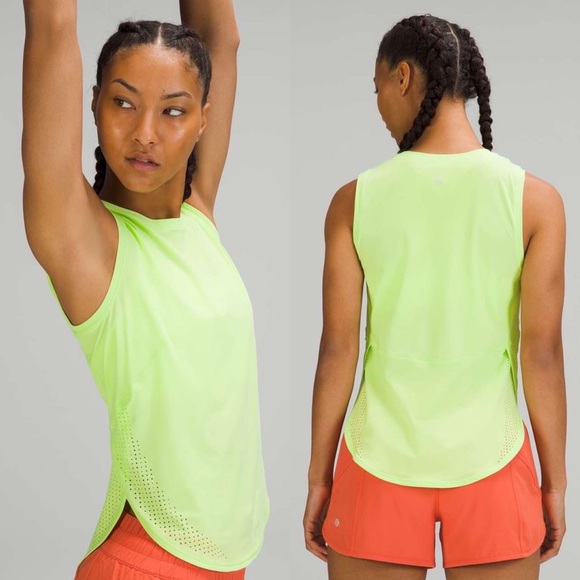 lululemon athletica | High Neck Split Hem Run Tank Neo Mint - Picture 7 of 7